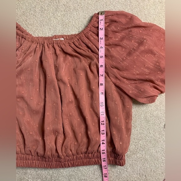 By the River Women Cropped on/off shoulder Top Size Medium Tencil - Picture 5 of 8